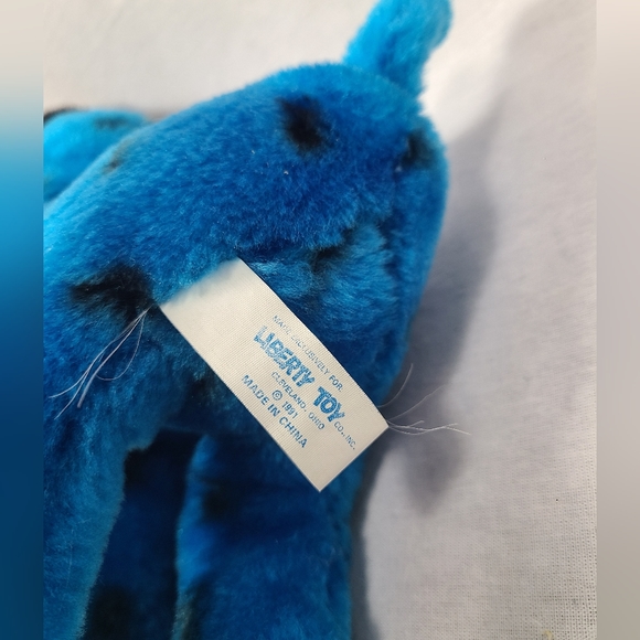 Vintage Liberty Toy 1990s blue dog plush - Picture 5 of 5